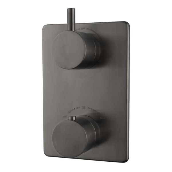 Wiesbaden Caral Afbouwdeel Thermostatisch 2 Weg Gunmetal