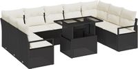 vidaXL Tuinbank Set Zwart en Crème