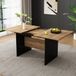 Table à manger extensible 140/180 x 80 cm, aspect bois, rectangulaire, moderne, camel
