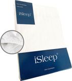 iSleep Flanel Hoeslaken - 100% Flanel Katoen - Hoge Hoek - Rondom Elastiek - Tweepersoons - 140x200 cm - Wit