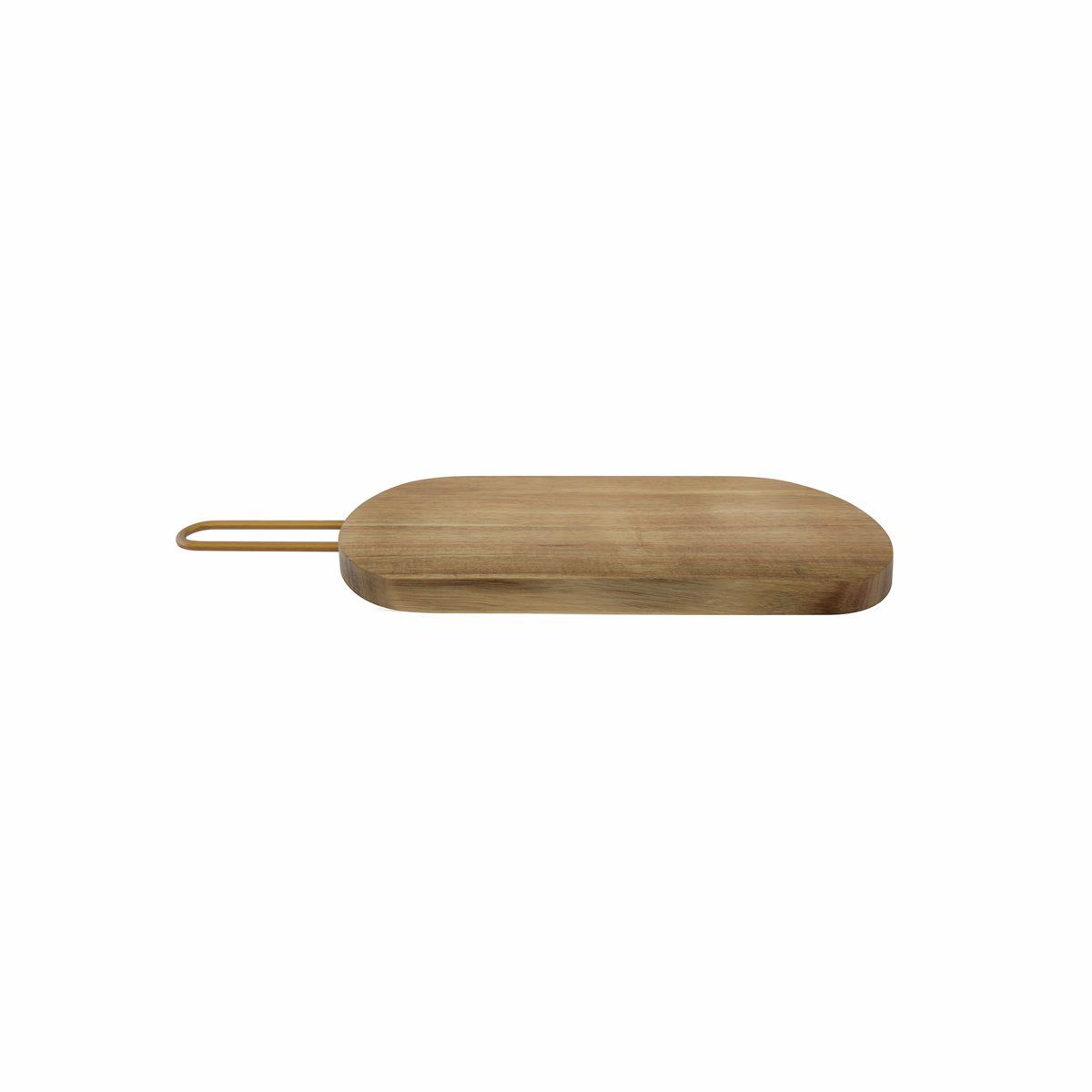 Point-Virgule Snijplank - serveerplank uit acaciahout met koperen handvat - 40x12x2cm