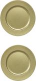 Merkloos / Sans marque Othmar Decorations Bv 10x stuks diner borden/onderborden goud met glitters 33 cm