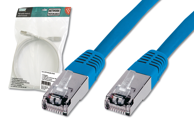 Digitus Patch Cable, SFTP, CAT5E, 1M, blue