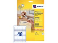 Avery Stick & Lift Herkleefbare etiketten Wit 1200 stuks