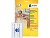 Avery Stick & Lift Herkleefbare etiketten Wit 1200 stuks