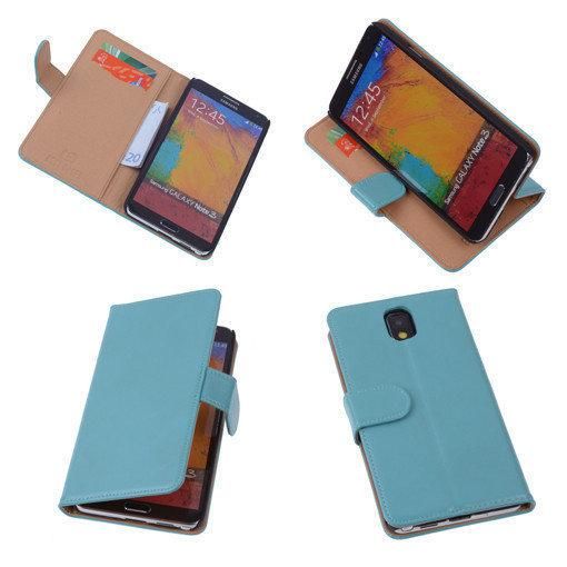 Best Cases PU Leder Turquoise Samsung Galaxy Note 3 Neo Book/Wallet Case/Cover Hoesje