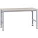 Manuflex AU4134.9006 table de travail universelle avec plateau en acier, l x P x H = 2000 x 1200 x 760-870 mm Aluminium-argent