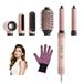 6-in-1 haarstyler, airstyler, krultang, 110.000 rpm, hoge snelheid, lonen, föhn, krullen of gladmaken, föhnborstel, warmluchtborstel, ronde borstel, haardroger, roze