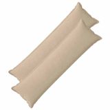 vidaXL - Kussensloop - 2 stuks - HOUTEN - Taupe - 40 x 145 cm - corduroy