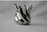 Mansion Atmosphere Waxinelichthouder zilver 9x9x9,3cm