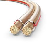 PureLink SP050-020 luidsprekerkabel 2 x 1,5mm² (99,9% OFC, massieve koperdraad 0,20mm strengen) hifi boxkabel, 20m, transparant