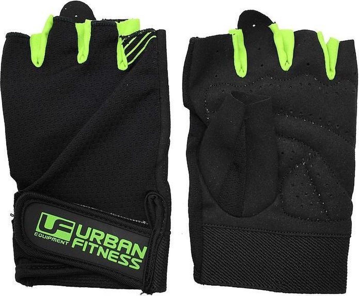Urban fitness Fitness-handschoenen Katoen Zwart/groen Maat M