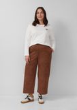 s.Oliver Culotte en suède look pour femmes - mokka - Taille 50