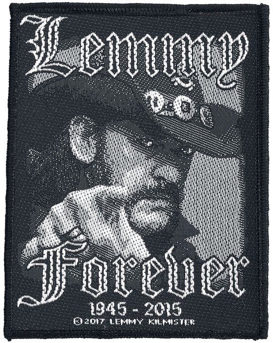 Motörhead Lemmy Kilmister - Forever Patch zwart-wit Polyester