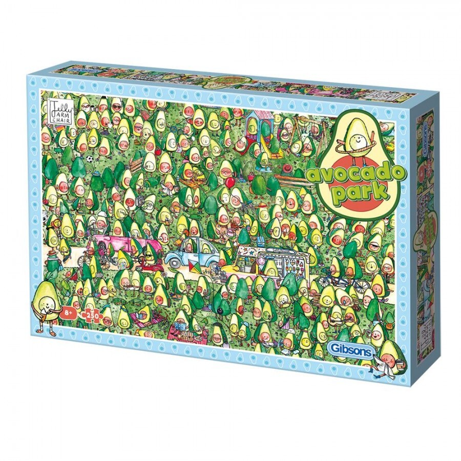 Gibsons G1044 witte Logo collectie kinderen Avocado Park 250 extra groot stuk puzzel