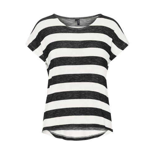 VERO MODA VMWIDE gestreept T-shirt - zwart/wit