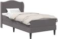 vidaXL Bedframe met hoofdeinde Grijs 90 x 200 cm Kunstleer