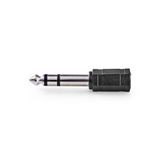 Nedis CABW23930AT - Adapter - 6.35 mm Male - 3.5 mm Female - Goud - Antraciet