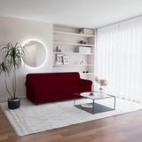 Italian Bed Linen Bankhoes, bi-elastisch, voor 3-zitsbank, bordeaux