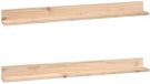 vidaXL Wandkasten 2 stuks 110x11x9 cm massief grenenhout naturel