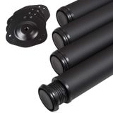 SOTECH 4 stuks tafelpoot, zwart rond, diameter: 60 mm, hoogte: 710 mm, verstelbaar, belastbaar tot 75 kg