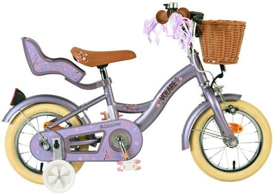 Volare Blossom Kinderfiets - Meisjes - 12 inch - Paars