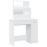 VidaXL Kaptafel met spiegel 86,5x35x136 cm wit