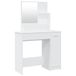 VidaXL Kaptafel met spiegel 86,5x35x136 cm wit