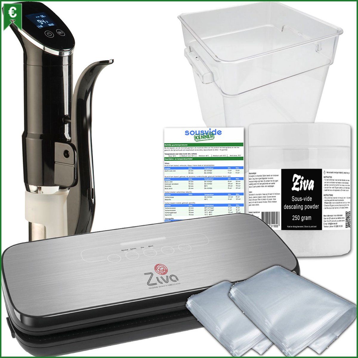 Wartmann 1507 Sous-vide Voordeelbundel met Ziva OneTouch en 18L Reservoir
