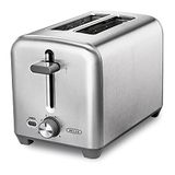 bella Broodrooster voor 2 schijven met extra brede toastsleuven en uitneembaar kruimelvak, 6 bruiningsniveaus, automatische uitschakeling en opwarmfunctie, toastbrood, bagel en wafels
