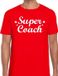 Bellatio Decorations Super Coach cadeau t-shirt rood voor heren - Bedankt cadeau voor een coach M