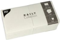 Papstar 150 Servetten DAILY Collection 1/4 vouw 24 cm x 24 cm wit