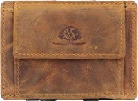 Greenburry Vintage Magische Portemonnee RFID Leer 10 cm - Jongens - Horizontaal - sahara tan