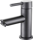 BES LED Leoni Crinty Wastafelkraan - Wastafelmengkraan - Opbouw - Rond - PVD - Gunmetal Grijs