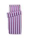 HEMA Dekbedovertrek 140x200/220cm coton doux rayures bleu-violet (multi)
