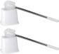 Benson 2x stuks wc/toiletborstel met houder - wit - 51 cm