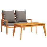 VidaXL Banc de jardin Polyester Gris foncé