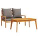 VidaXL Banc de jardin Polyester Gris foncé