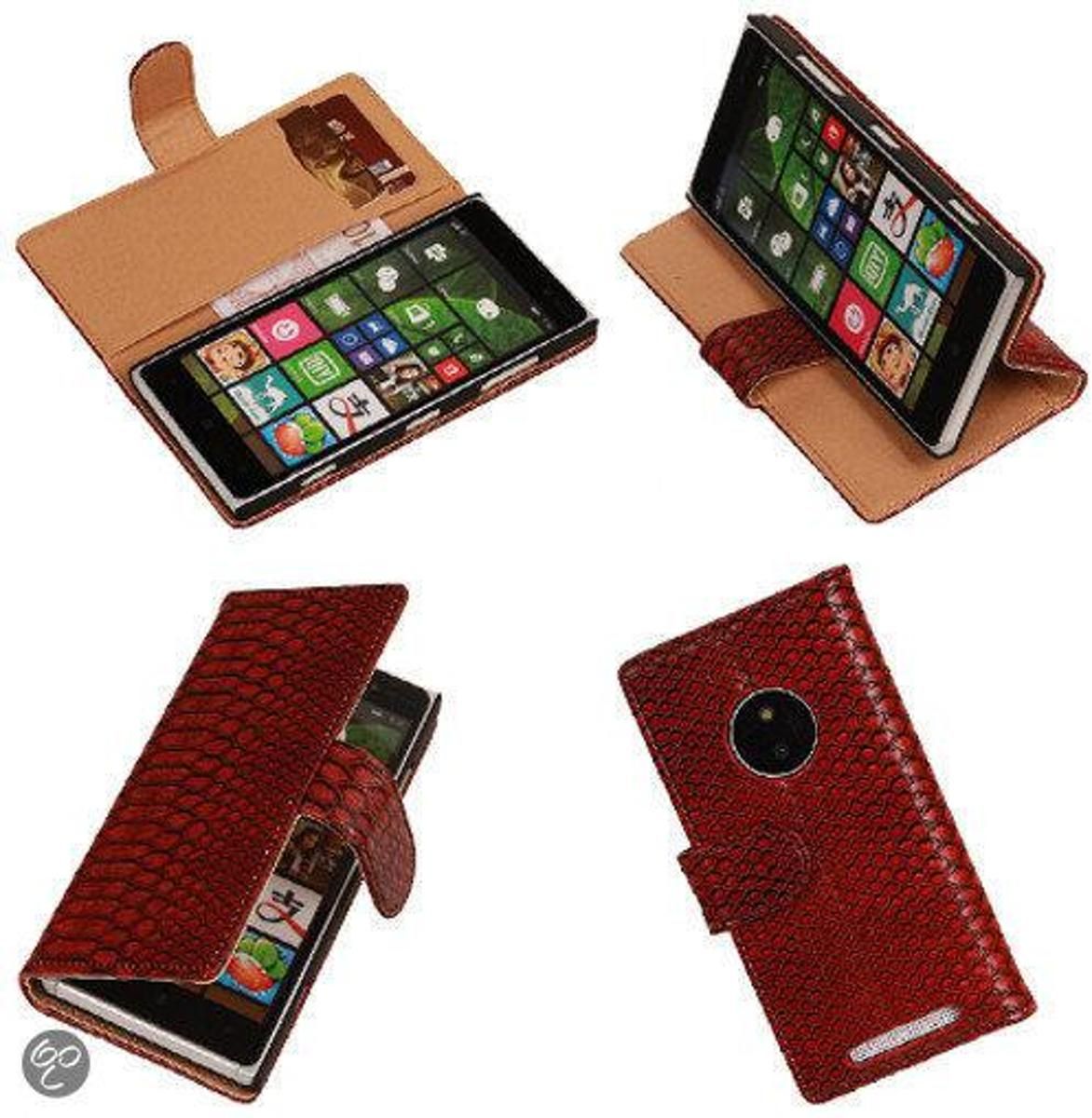 Best Cases BC Slang Rood Nokia Lumia 830 Bookcase Wallet Cover Hoesje