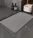 Bol Tapis de bain antidérapant - Hautement absorbant - 1 pièce - Gris - Caoutchouc naturel