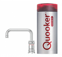 Quooker NL Classic Nordic square kokendwaterkraan opbouw uitloop draaibaar met Combi reservoir Chroom 22CNSCHR