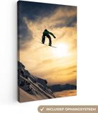 OneMillionCanvasses Canvas schilderij Wintersport - 80x120 cm