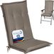 Beautissu Loft HL Coussin de chaise Set 2x Haut dossier 120x50 cm Taupe