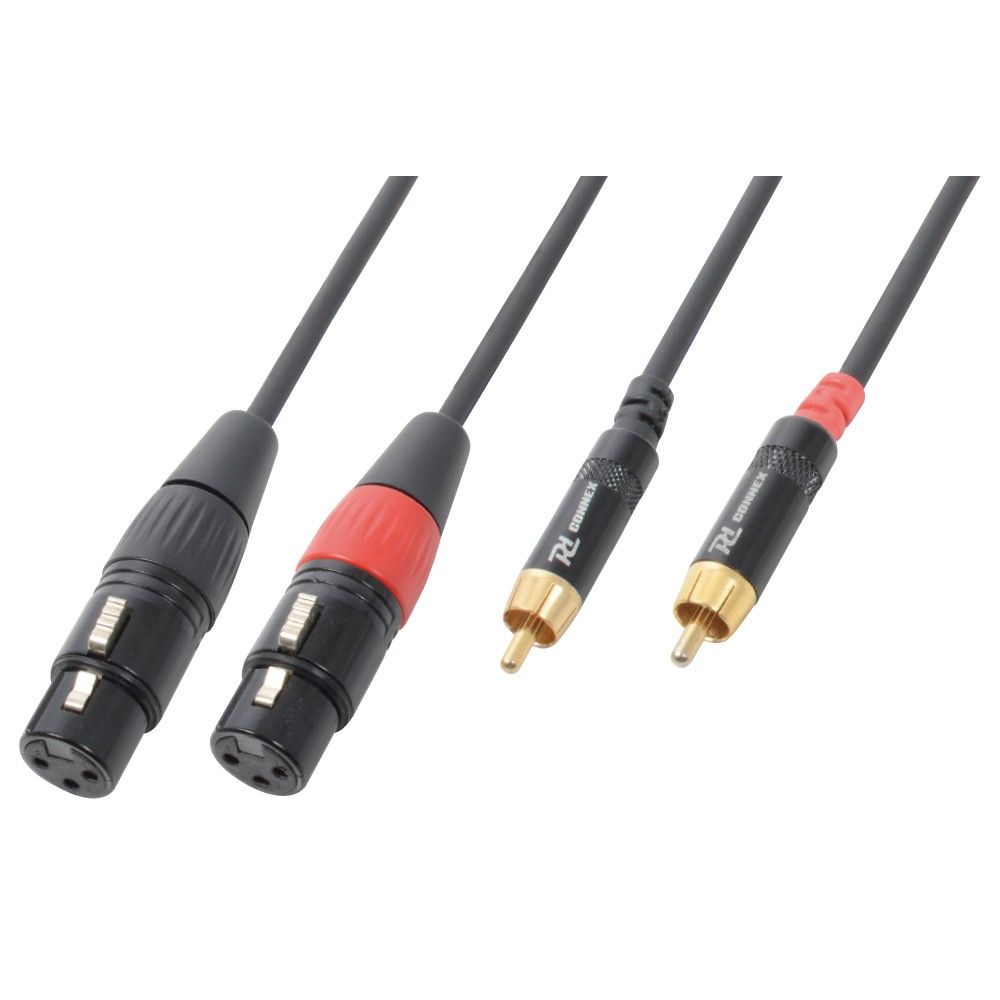 Power Dynamics PD Connex Kabel 2x XLR Female - 2x RCA Male 6m