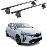 Omac Barres de toit transversales en acier pour Mitsubishi Colt 2023-2026 – Tüv / Din 75302:2019 – Antivol inclus – Rainure en T (accessoires) – Charge max 75 kg – 2 barres – Noir
