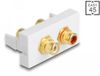 Delock 81396 Convertisseur Tulipe Femelle vers Tulipe Femelle Blanc
