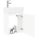 vidaXL Badkamermeubel met kraan Wit 45,5 x 22,5 x 84 cm