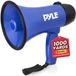 Pyle Megafoon -Toeter met Sirene – Luidsprekerhoorn- Draagbare Luidspreker- Compact en Batterijgevoed - 20 Watt - Microfoon-PA Geluid - Opvouwbare Handgreep voor Cheerleading en Politiegebruik-Blauw