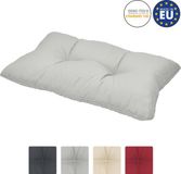 Beautissu XLuna loungekussen - rugkussen lichtgrijs 70x40 cm