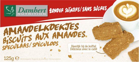 Damhert Amandelkoekjes Suikervrij - 125g